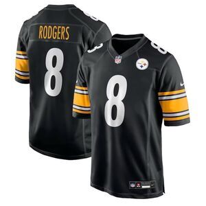 Nike Pittsburgh Steelers Aaron Rodgers Jersey Black Medium NWT IN PACKAGE
